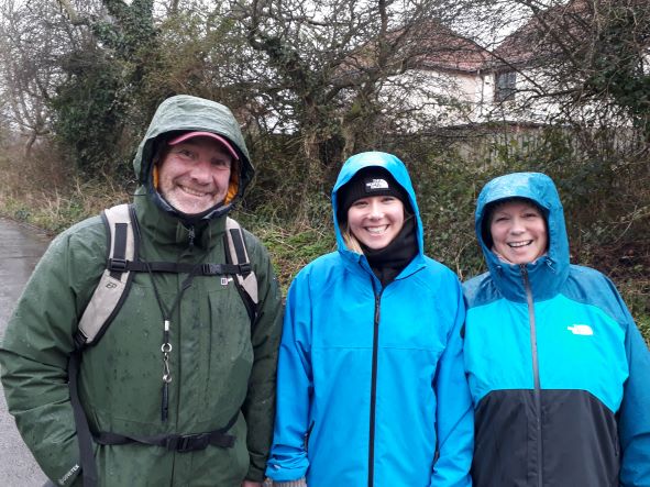 Smiles Nos.394-396 Al, Lauren and Lynn from Earlston with smiles beaming bright despite the rain.